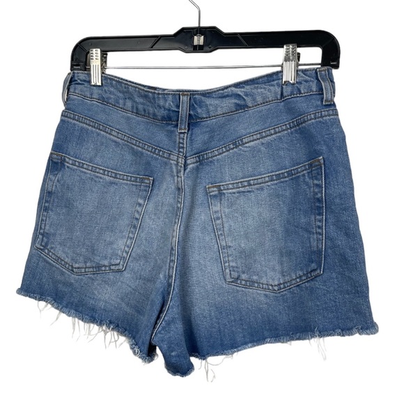 🥑5/$25 Topshop Moto Mom Jean Shorts Distressed Size 6 - Picture 2 of 5